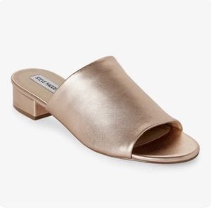 Rose gold briele mules